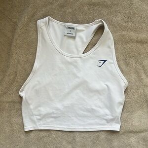 White gym shark top